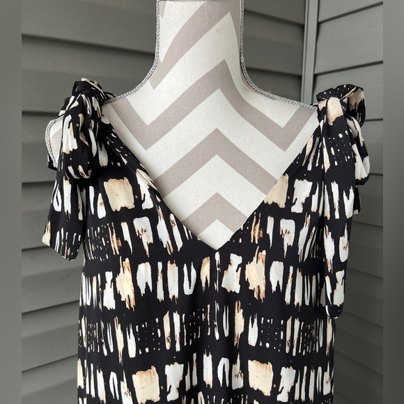 Banana Republic Satin Maxi Dress Shoulder Tie Sz L - Picture 6 of 10